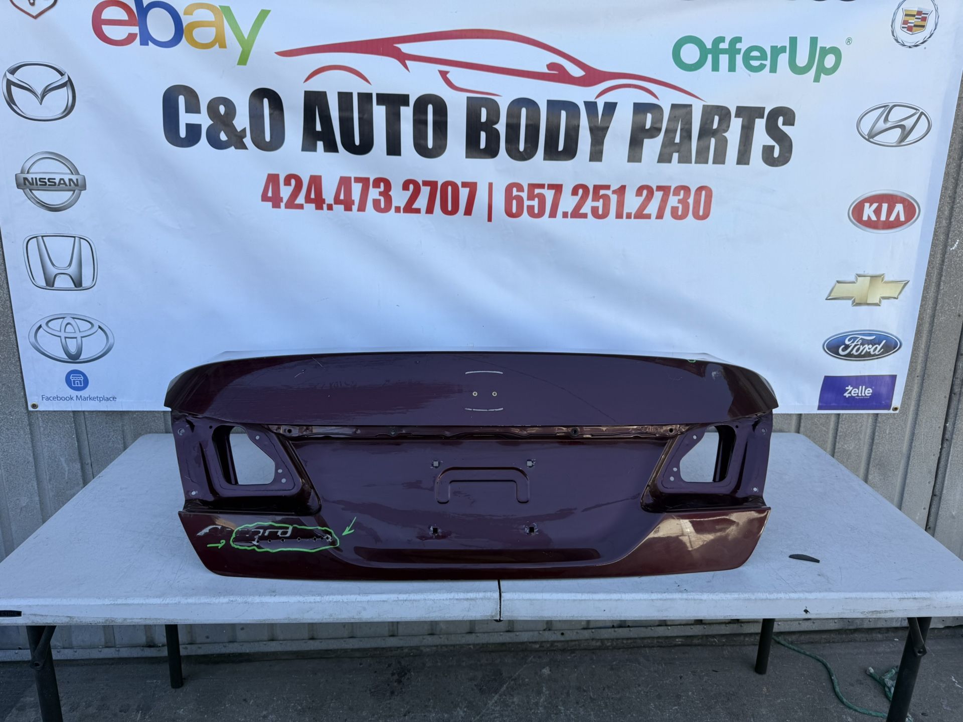 2013 2014 2015 2016 2017 Honda Accord SEDAN 4 DOOR TRUNK LID SHELL DECKLID USED OEM