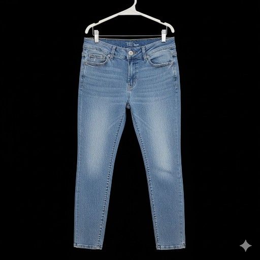 Light Wash Hugh-Rise Skinny Jeans 