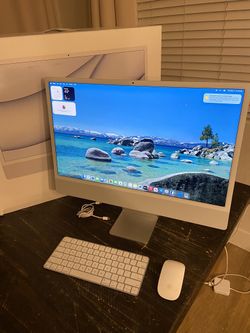 2021 Apple iMac M1 Processor  24-inch Silver 8gb Ram 512gb Ssd Complete With Original Box , Keyboard And Mouse 
