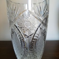 Vase, Faceted Cut Glass