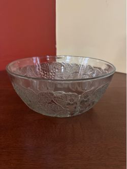 Vintage glass fruit bowl