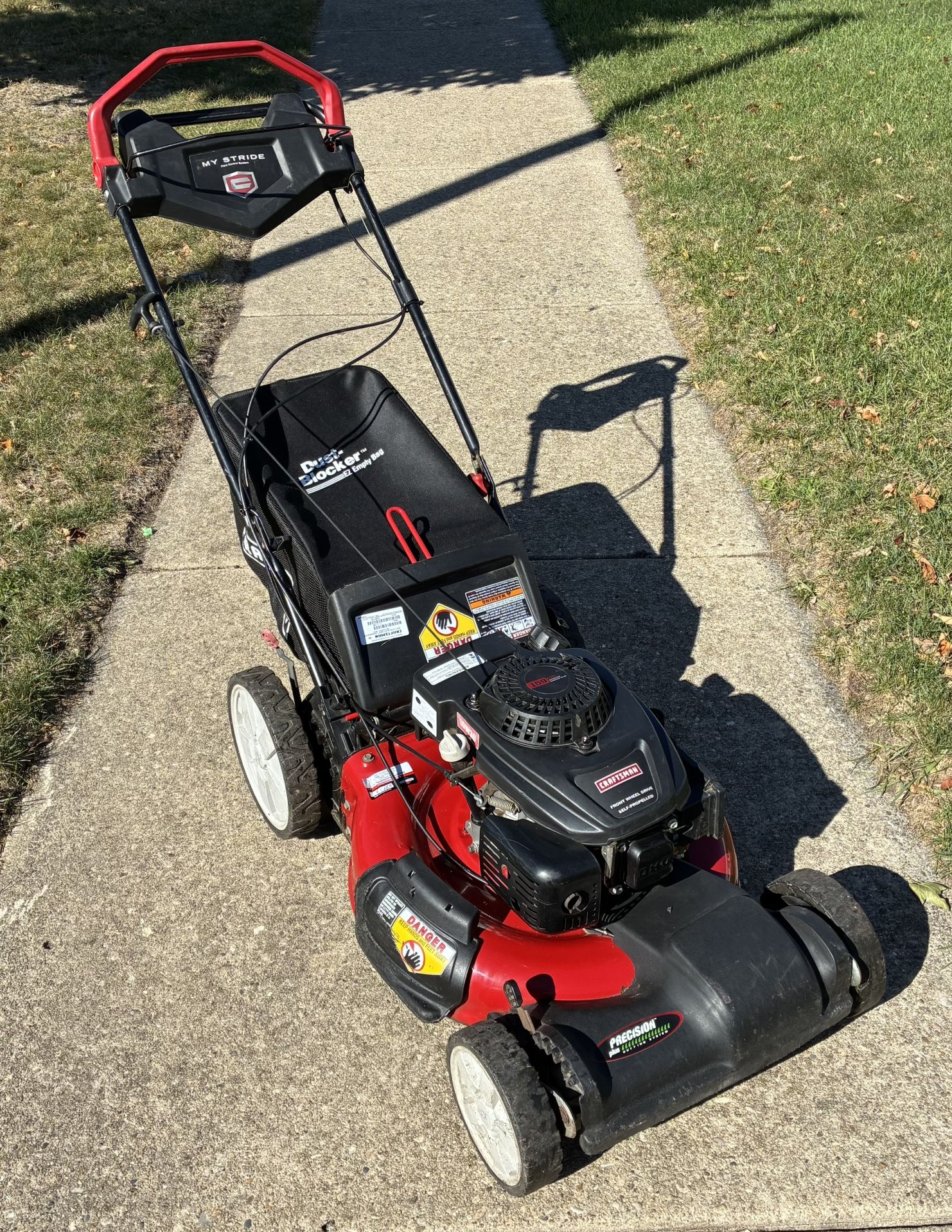 Craftsman My Stride Self Propelled Lawn Mower with Bag 