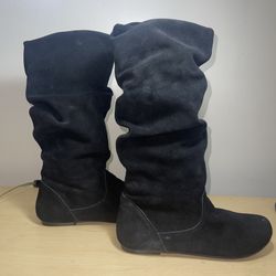 New NYLA Olivian Mid Calf Sz 6 10M Suede Womens Boots