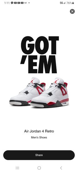 Jordan 4 Red Cement Mens 11 