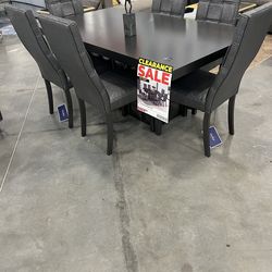 Seven piece dining room set