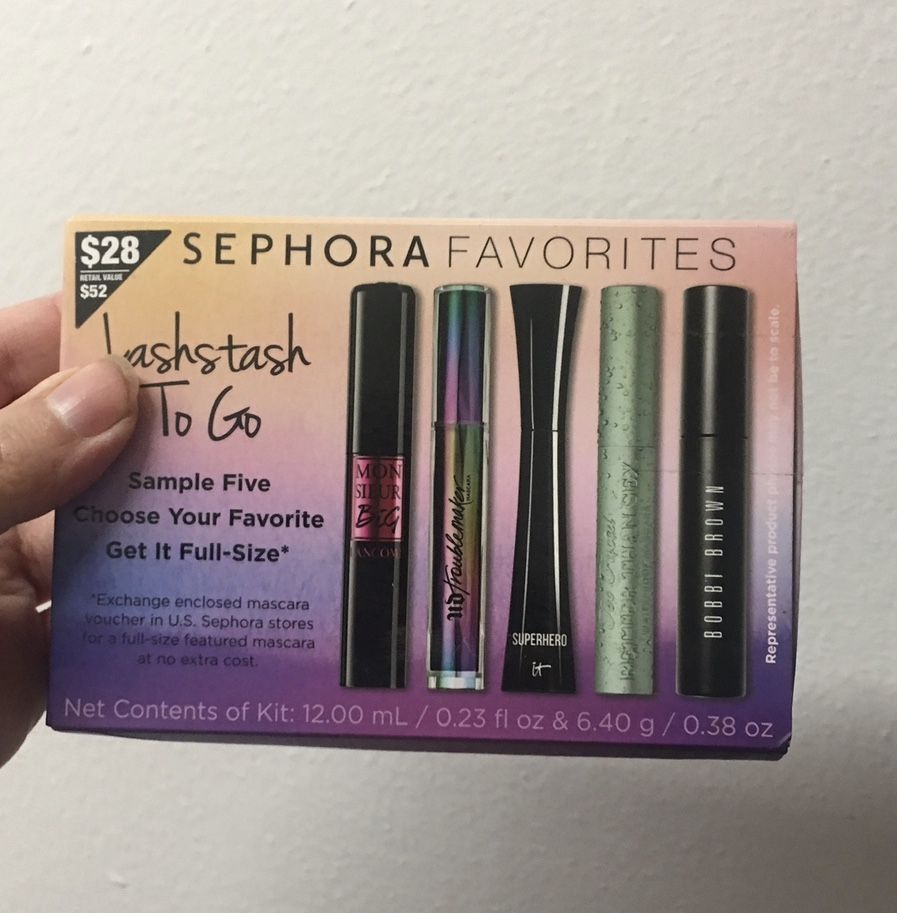 Sephora Favorites LashStash to Go Mascara Sampler Set with exchange card * read*.