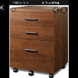 Devaise Wood 3 Drawer Mobile Cabinet