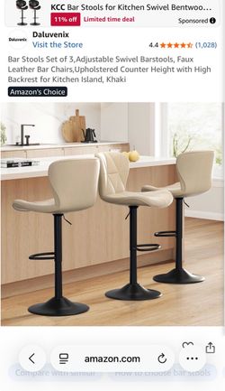 3 Cream Barstool set
