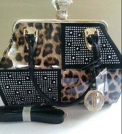 Patten Leather leapord handbag