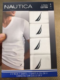 NWT Nautica men’s V neck T-shirt 4pack size S or M or L