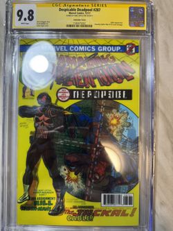 DESPICABLE DEADPOOL #287 MARVEL LENTICULAR VARIANT CGC SIGNATURE ROB LIEFELD 9.8