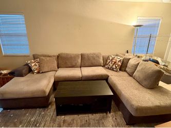 Large Taupe Sectional Sofa – Excellent Condition – $700 OBO