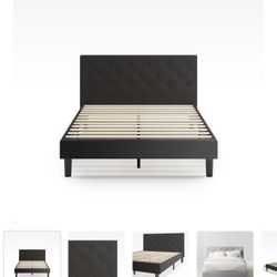 Upholstered Platform Bed Frame King size 