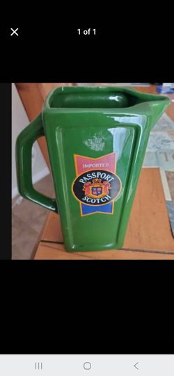 Passport Scotch Ceramic Advertising Pitcher