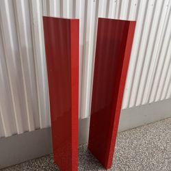 2 IKEA Red Floating Shelves 