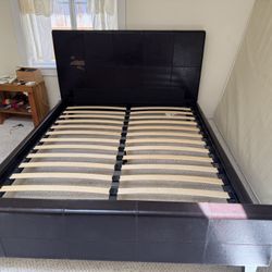 Black Leather Bed Frame - Fair
