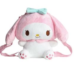 Kawaii Melody Cinnamoroll Kuromi Plush Doll Pillow Bag Backpack Girls Xmas Gifts