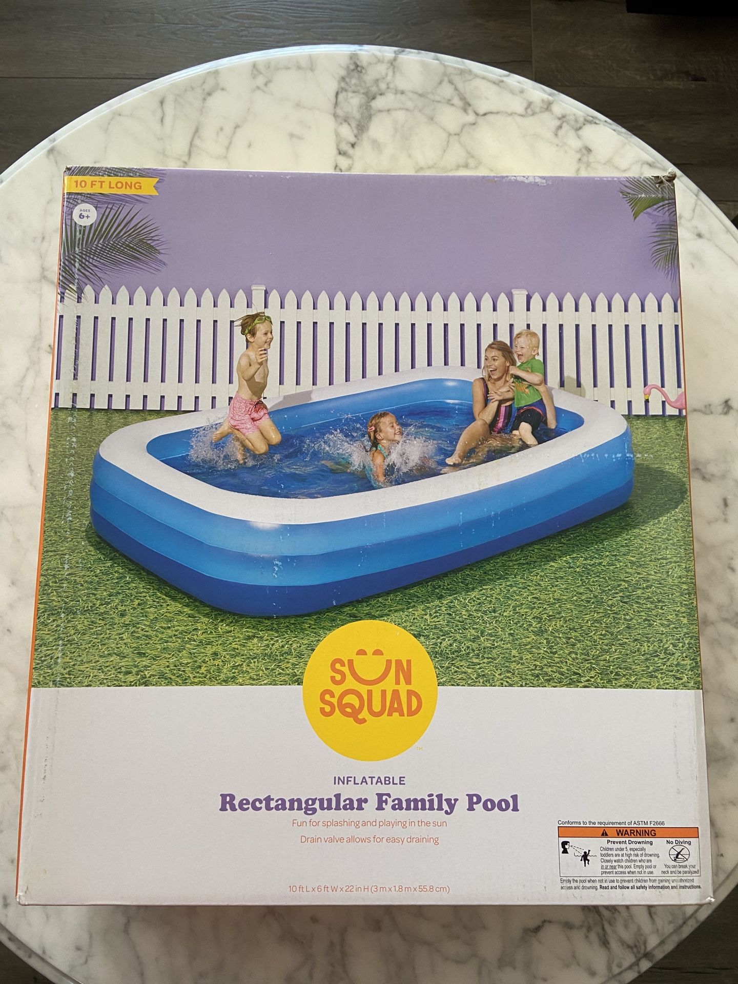 SUN SQUAD 10Ft. Rectangular family pool