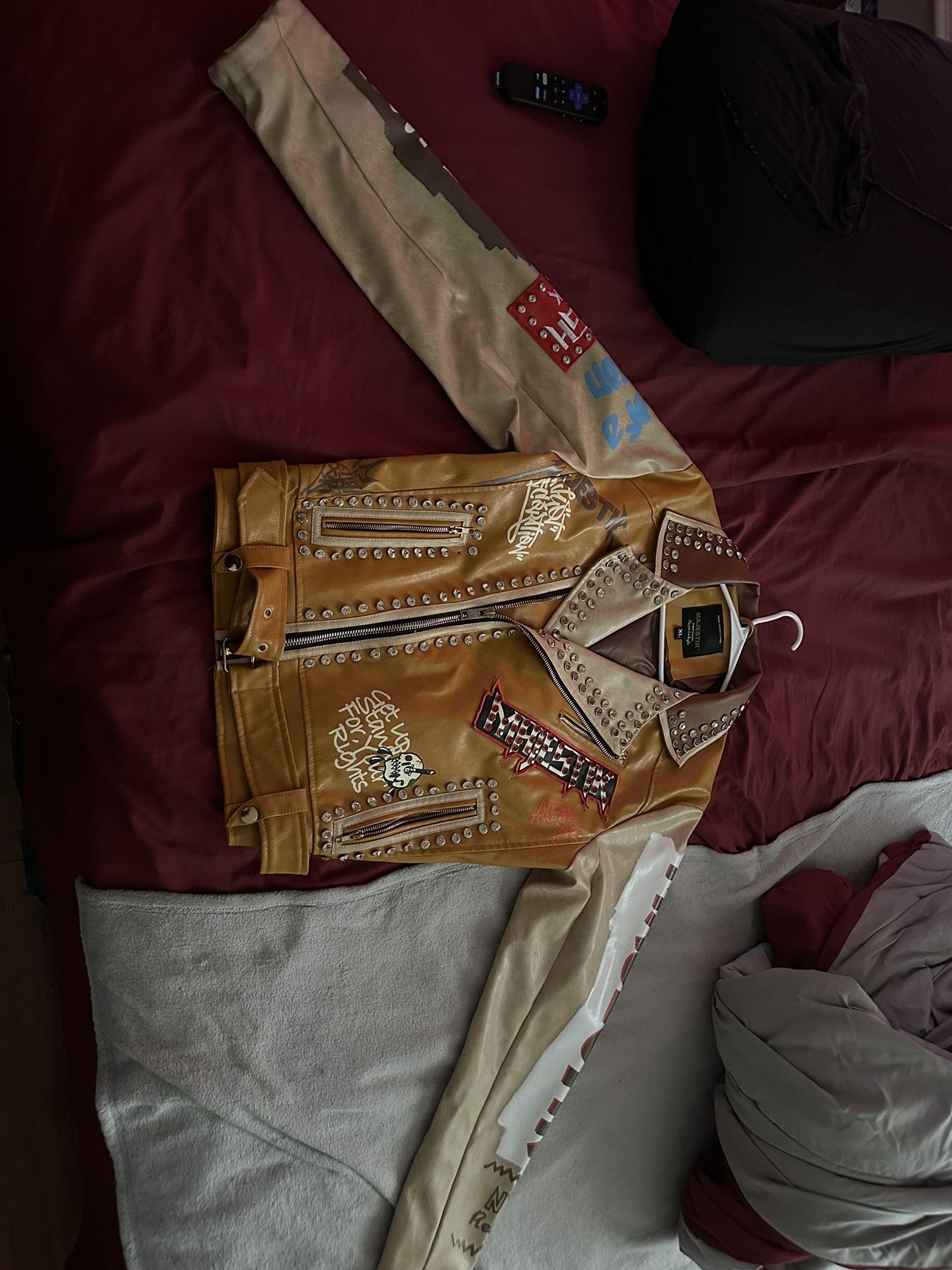 Majestik Graffiti Jacket - Men | Color: Brown | Size: XL