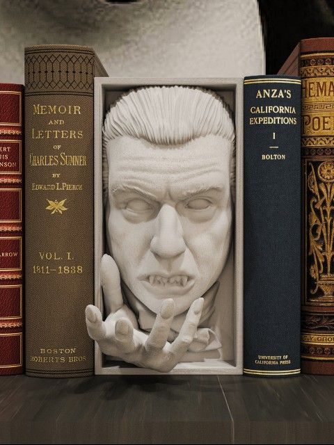 Dracula Book Nook Bookend Fantasy Horror Decor Literature Halloween