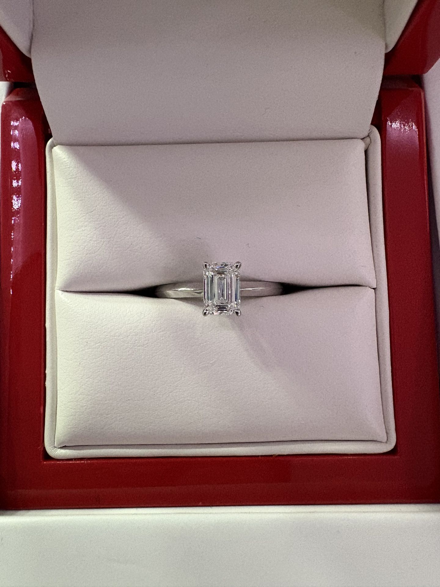 Emerald Cut Diamond Engagement Ring