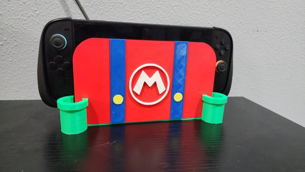3D Printed Mario Dock Cover With Game Storage For Nintendo Switch 2