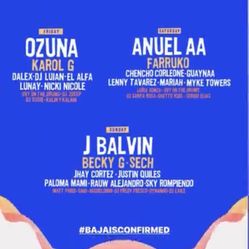 Baja Beach Fest Week 1 , 3 Day Pass 