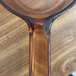  Vision Corning Ware Amber Glass Saucepan.