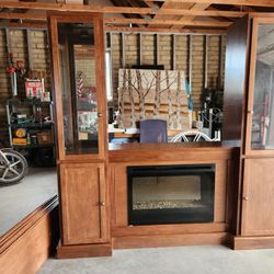5-piece Wall Unit Entertainment Center with Electric Fireplace