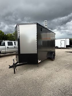 Trailer enclosed 6 x 12 extra high titanium Cargo financing available