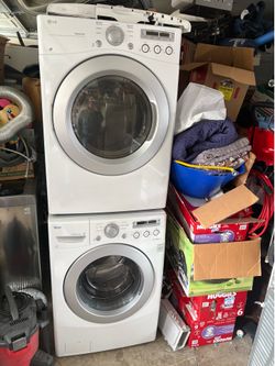 Lg Stackable  Washer and gas dryer  Excellent working condition  Heavy duty  W27 D30 H78 Washer 4.0 cu ft Dryer 7.3 cu ft 3 months warranty parts and 