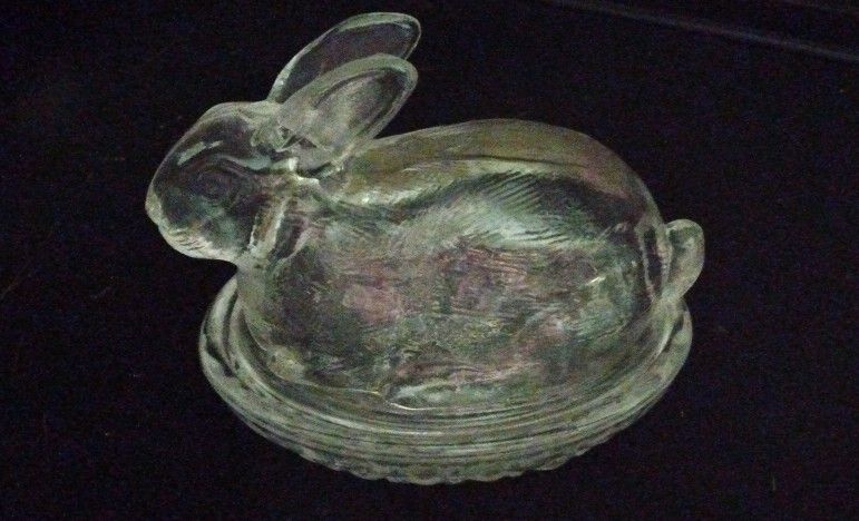 Vintage Bunny Rabbit Candy Dish 