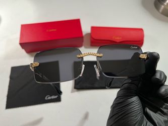Cartier Black Lenses Gold Frame 140mm