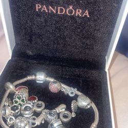 Pandora Bracelet With Charms 