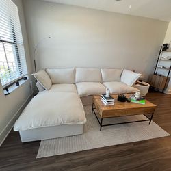 NEW Beige Cloud Sectional (NEW IN BOXES)