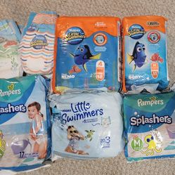 Pool Swim Diapers Disposable Toddlers Baby Medium Large Pampers Huggies 