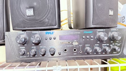 Pyle amplifier plus 10 Dual brand speakers