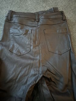 BROWN FAUX LEATHER PANTS🟤