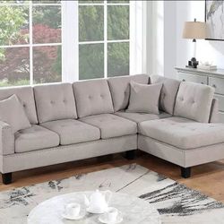 BRAND NEW 2PC SECTIONAL SOFA SET WITH ACCENT PILLOW INCLUDED $339