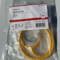Cardinal Health New Unopened  Package Stethoscope Yellow Cat. SES03AYL T