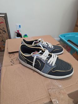 Air Jordan 1 low og ex "dark smoke grey" sneakers. Size 13