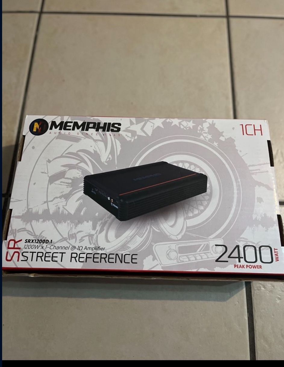 Memphis SRX1200D.1 2400W PEAK 1-Channel Street Reference SR Series Amplifier