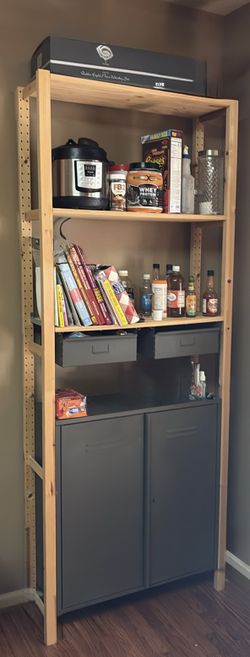 IKEA Shelving Unit with Cabinet