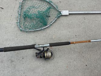 Fishing pole with net