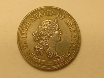 US 1869 Liberty Head Standard 50 Cent Patterns Coin / Token