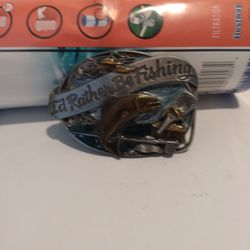 Id Rather Be Fishing Belt Buckle