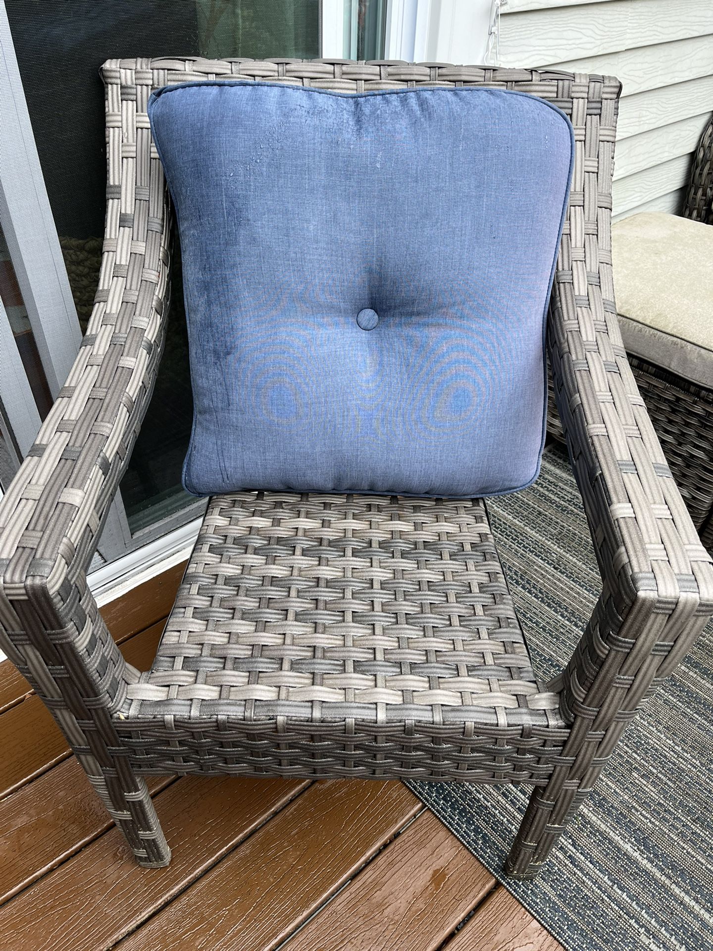 Grey Wicker Chair