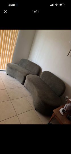 Green Curved Modern Couch