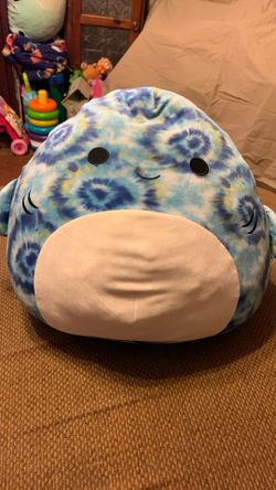 Squishmallow Luther the Shark Blue Tie Dye