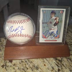 Michael Kopech Autograph Baseball And Card 